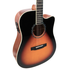 V-TONE VEAG1 CE VS elektro-akustinen kitarat 4/4 dreadnought cutaway sunburst