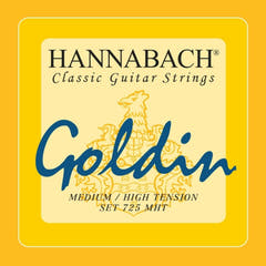 Hannabach Strings for classic kitarat Series 725 Medium/High Tension Goldin - 3pc treble set (7258MHTC)