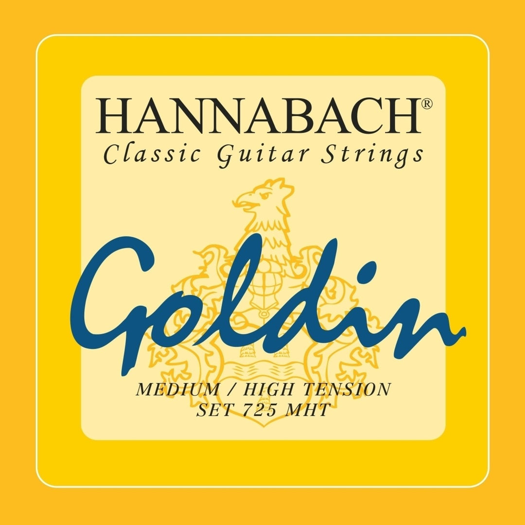 Hannabach Strings for classic kitarat Series 725 Medium/High Tension Goldin - 3pc treble set (7258MHTC)