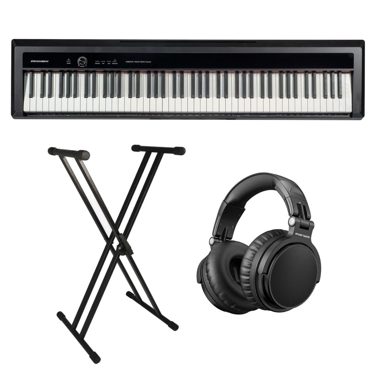 Grooveland P450 Sähkö Piano Pack (Musta)