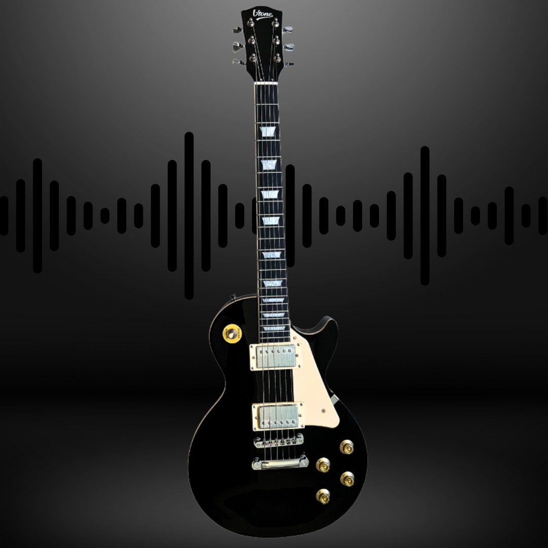 V-TONE VLP1 BK Elektrisk Kitarat 4/4 Les Paul HH – Black Gloss